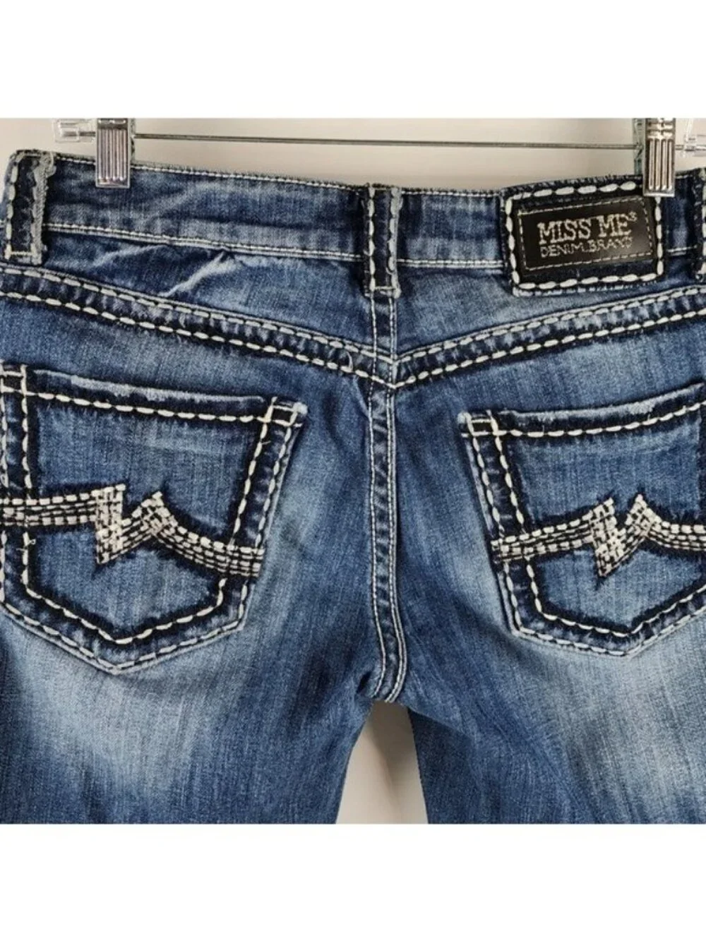Miss Me Jeans Womens 28 Blue Capri Thick Threading JB1026P4 (28x26)